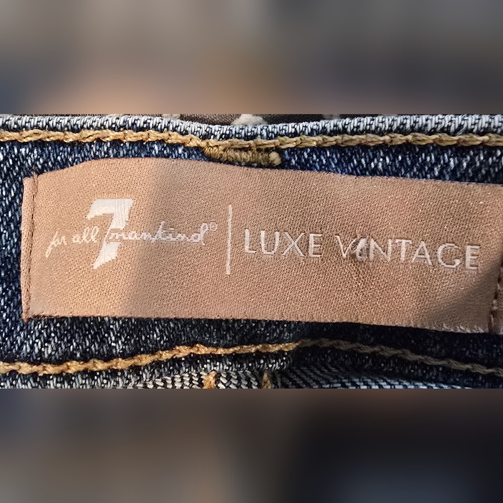 7 For All Mankind Luxe Vintage Slim Boyfriend Cropped Style Size 29 - Picture 9 of 12